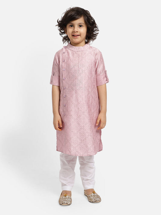 Lavender Kurta Payjama Set Beautify with Golden Glitter