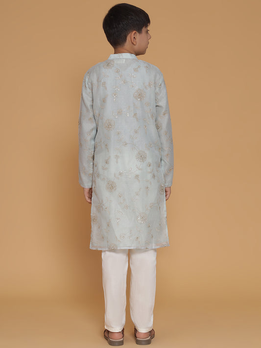 Boys Embroidered Kurta Pyjama Set