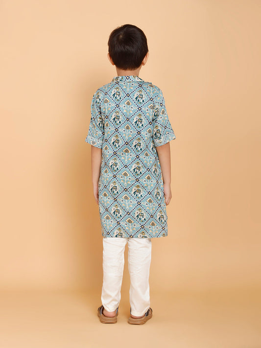 Geen Printed Kurta with Pyjama (Set of 2)