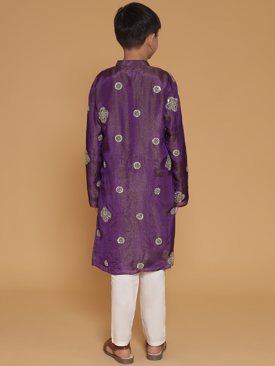 Piccolo- Handwork Kurta Pyjama Set- Purple