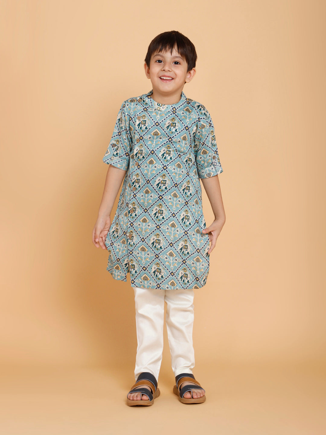 Geen Printed Kurta with Pyjama (Set of 2)