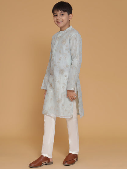 Boys Embroidered Kurta Pyjama Set