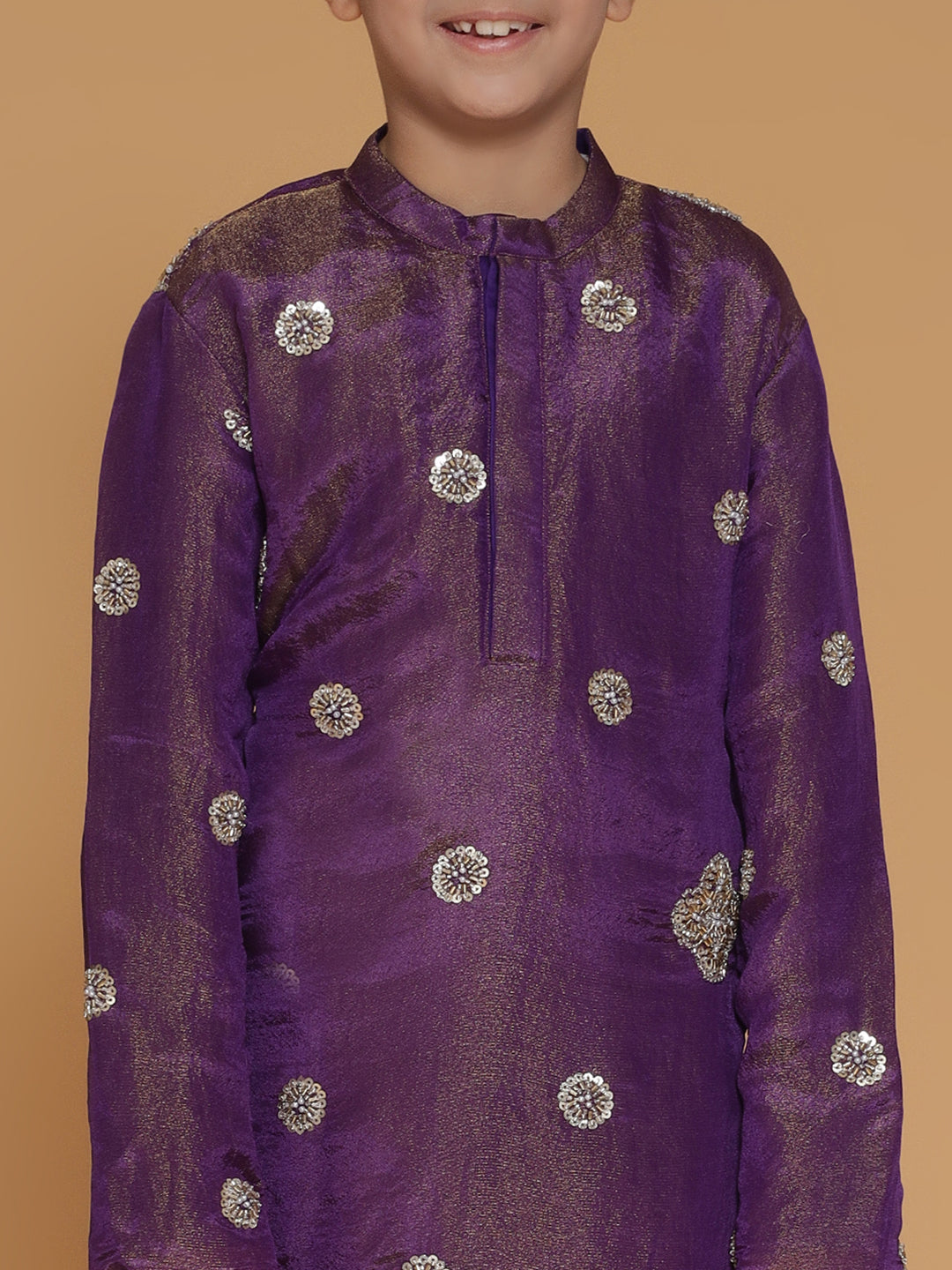 Piccolo- Handwork Kurta Pyjama Set- Purple