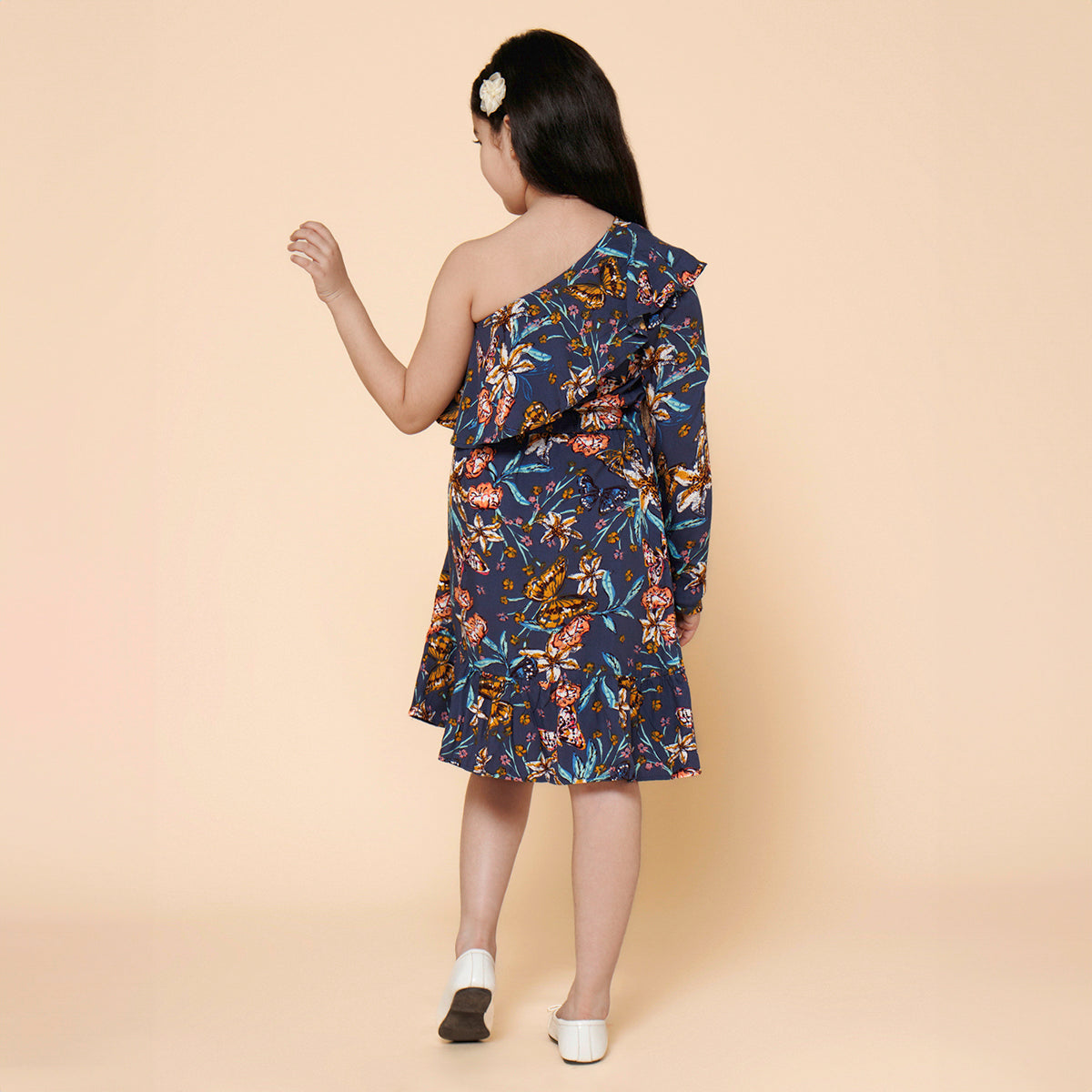 One Shoulder Ruffled Dress