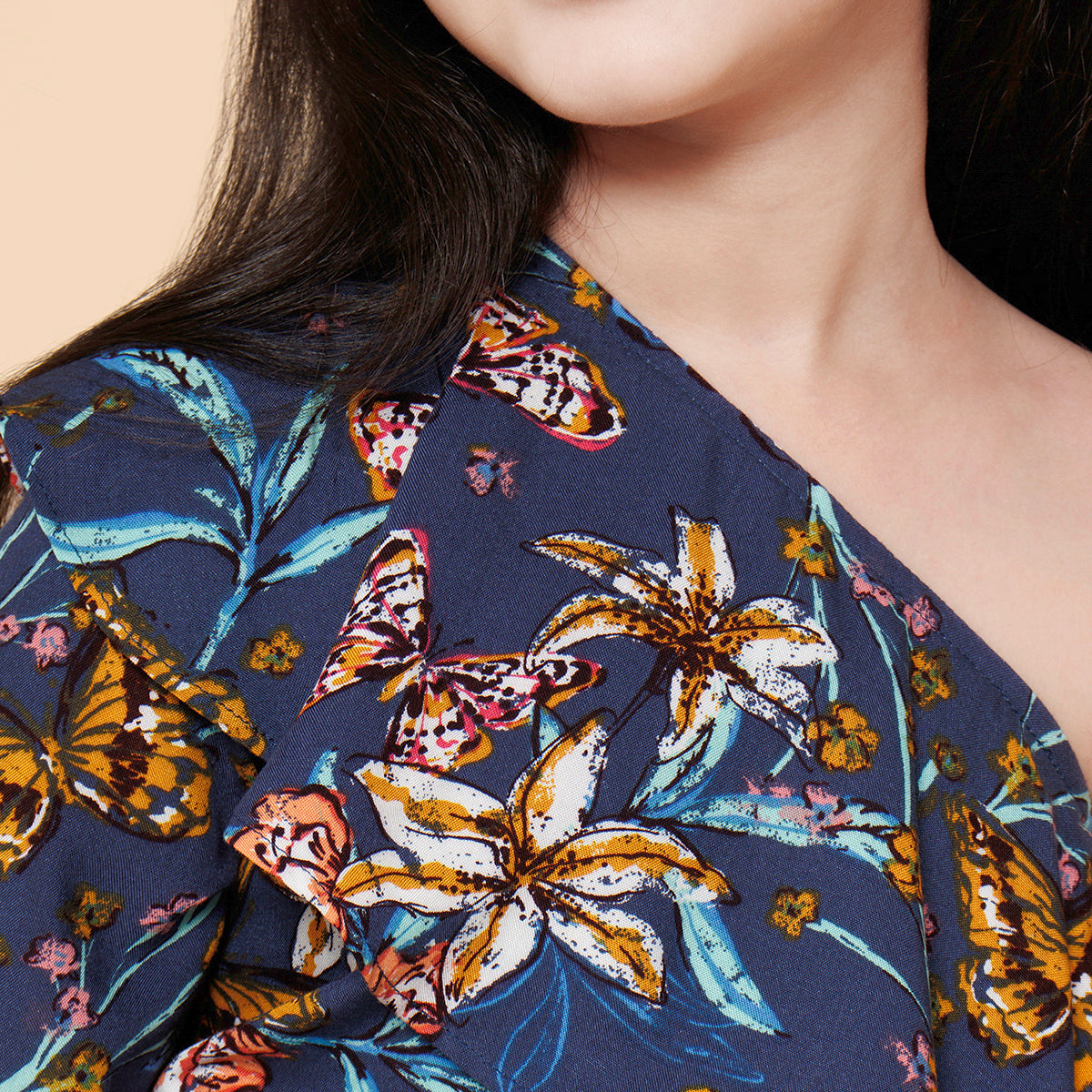 One Shoulder Ruffled Dress