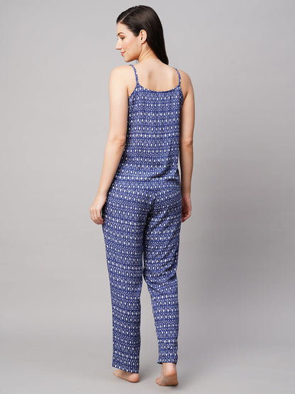 Women 2 Pieces Printed Night suit