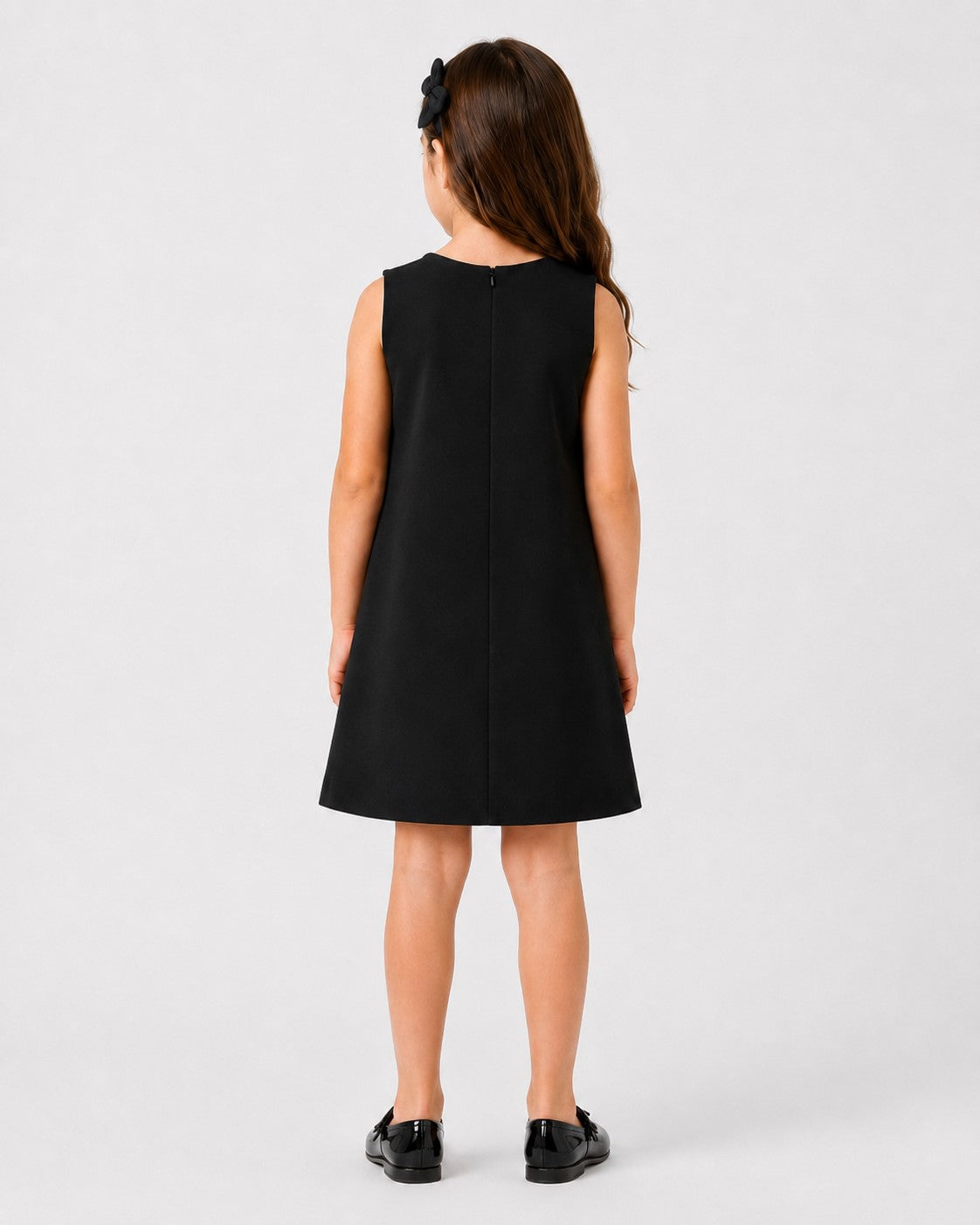 Piccolo Girls Black Sequin Bow A-Line Party Dress