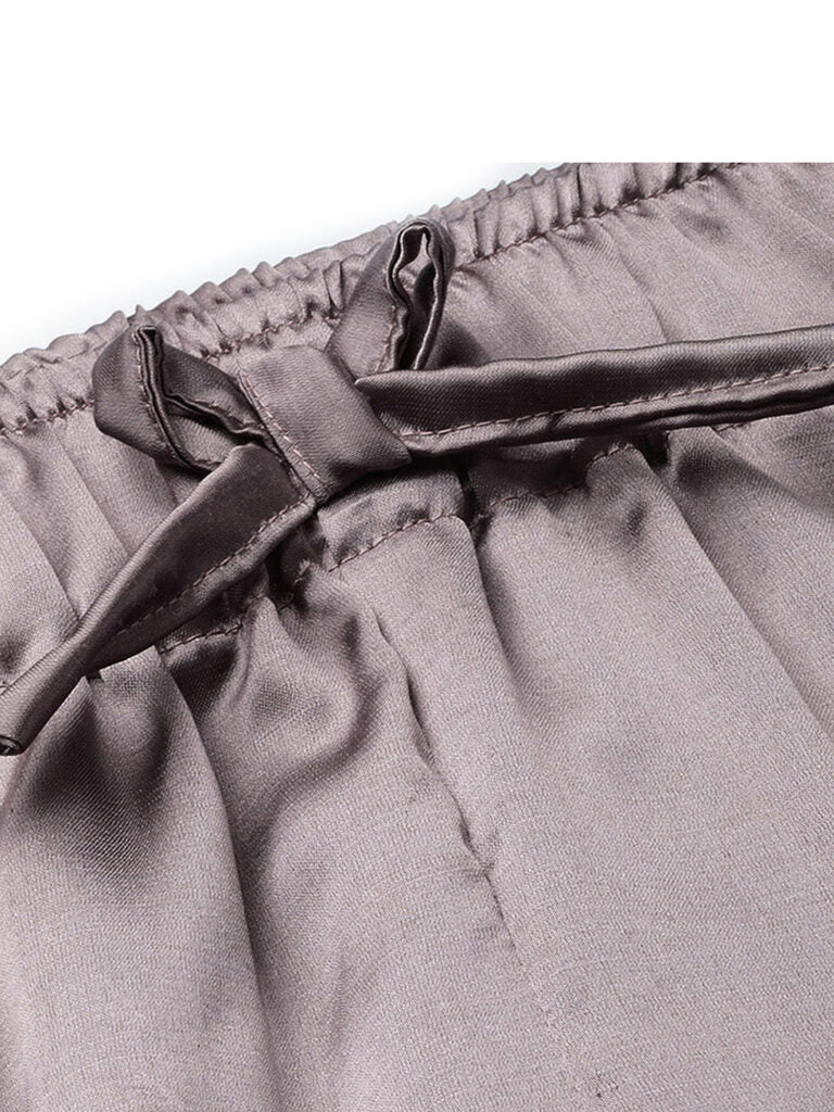 Women Grey Solid Night Suit