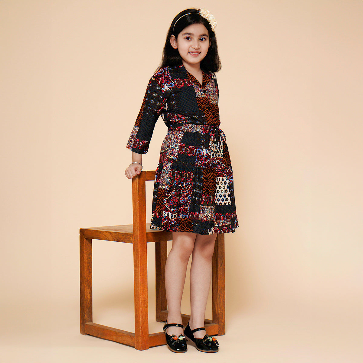 Patch Print Skirt and Shirt