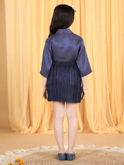 Girls Shirt with Glitter Skirt Set