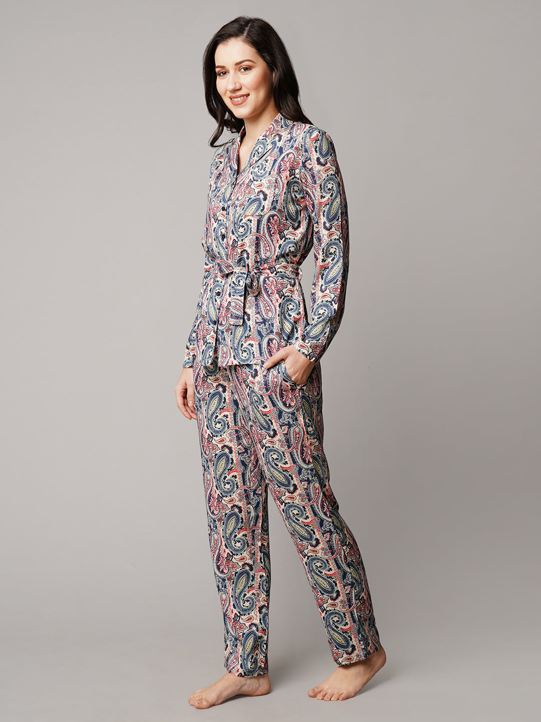 Women 2 Pieces Ethnic Motifs Printed Night suit