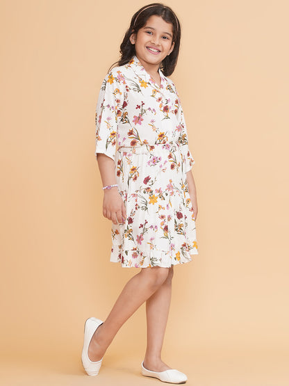 Girls Floral Skirt and Shirt Co-Ord Set