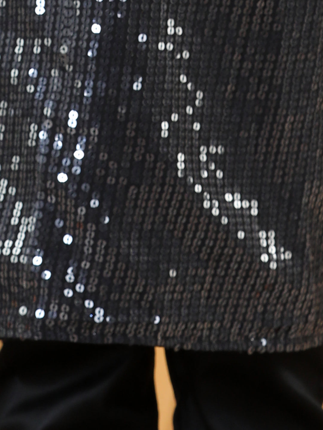 Piccolo Boy's Black Sequence Kurta Pyjama Set