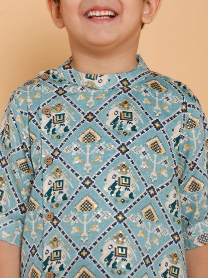 Geen Printed Kurta with Pyjama (Set of 2)
