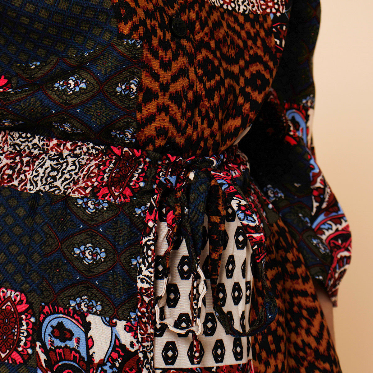 Patch Print Skirt and Shirt