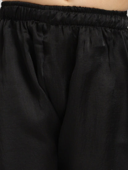 Black Kurta Payjama With Elegant Velvet Waist Coat