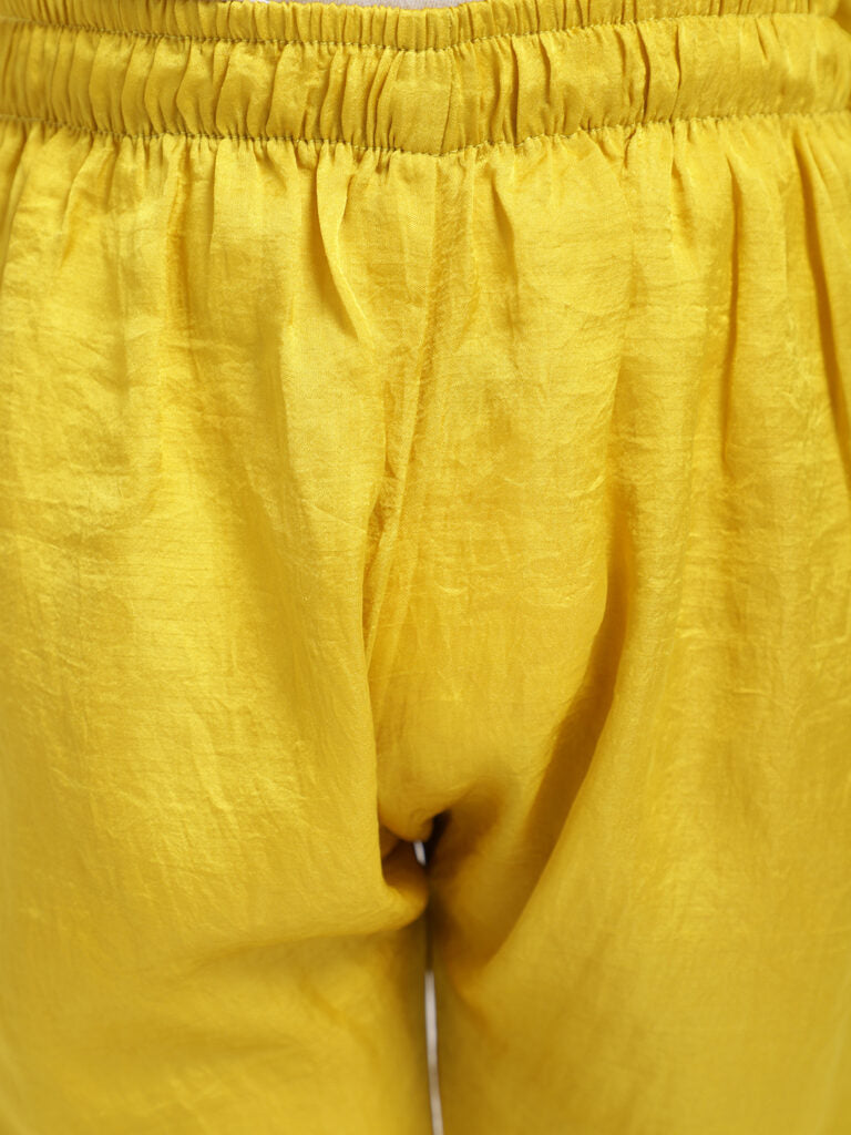 Yellow Full Sleeve Kurta Pyjama Set