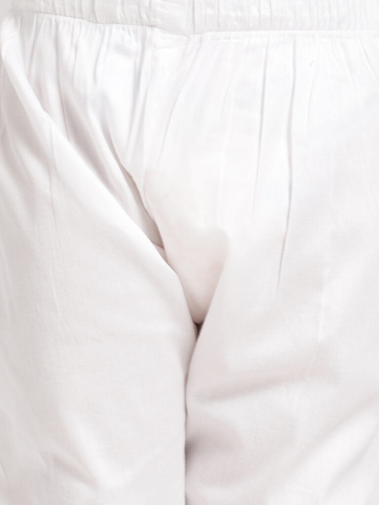 Pale Green Kurta With Gota Grace And Cream Payjama Set