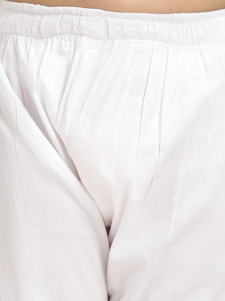 Piccolo Boy's Pink Kurta ,Waist Coat with handwork And White Pyjama set