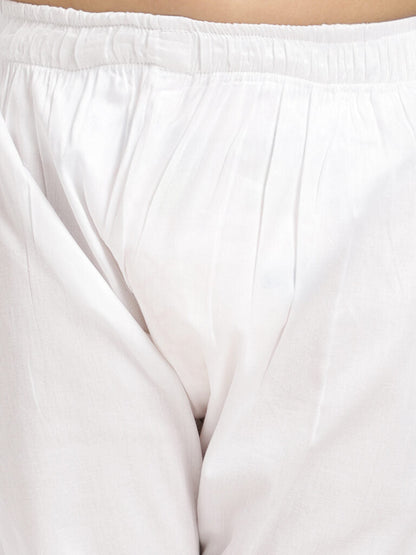 Piccolo Boy's Pink Kurta ,Waist Coat with handwork And White Pyjama set