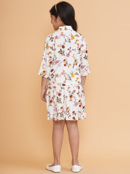 Girls Floral Skirt and Shirt Co-Ord Set