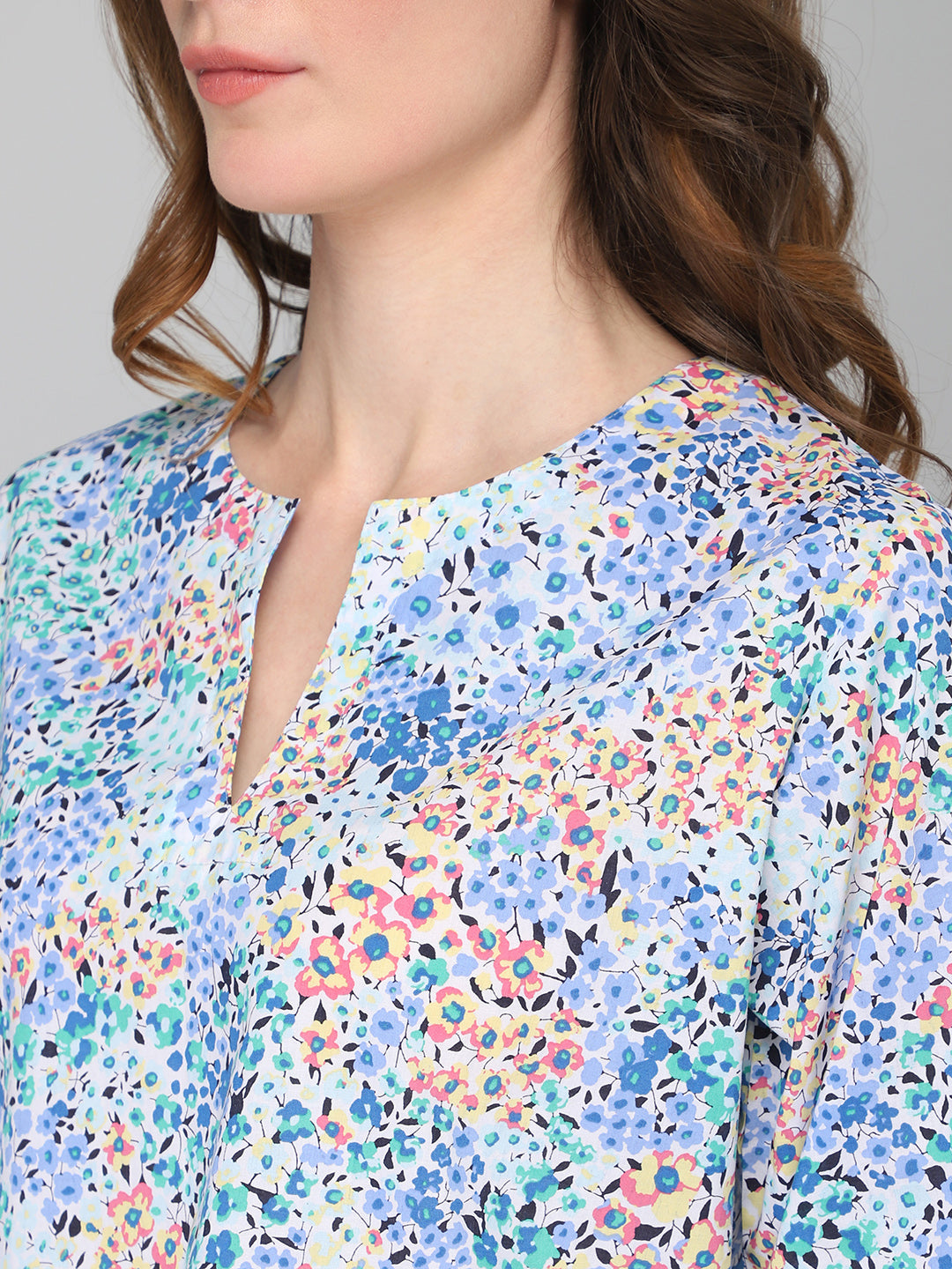 DRAPE IN VOGUE Women Blue &amp; White Printed Night Suit