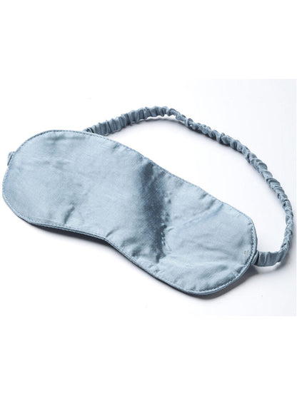 Women Blue Solid Night Suit With Eye Mask