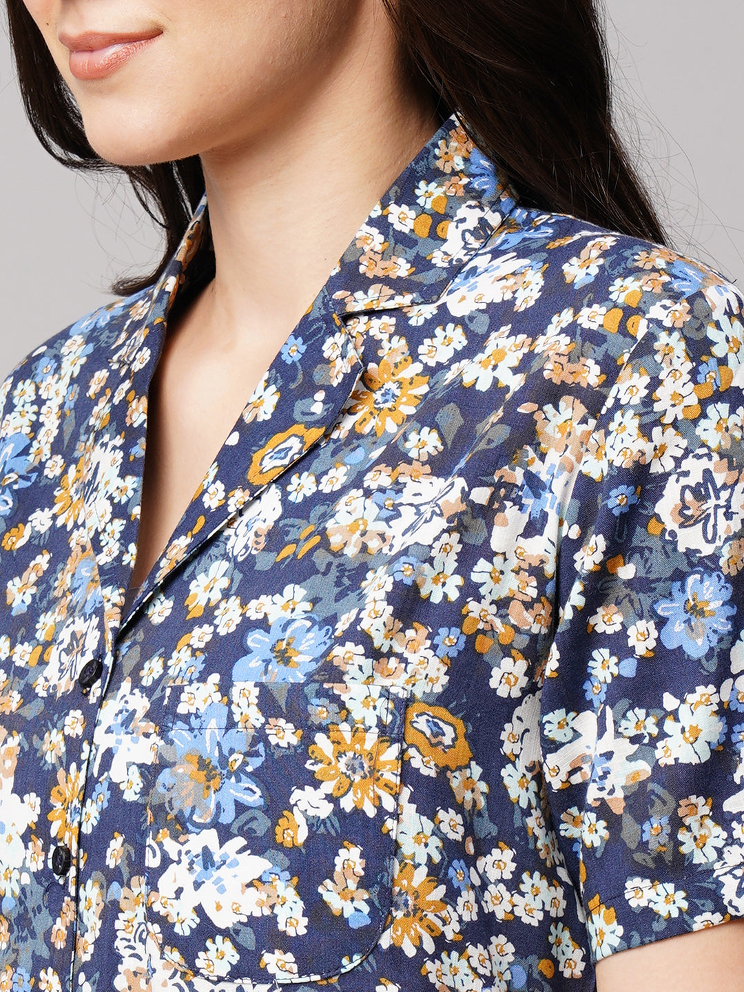 Women 2 Pieces Floral Printed Pure Cotton Night suit