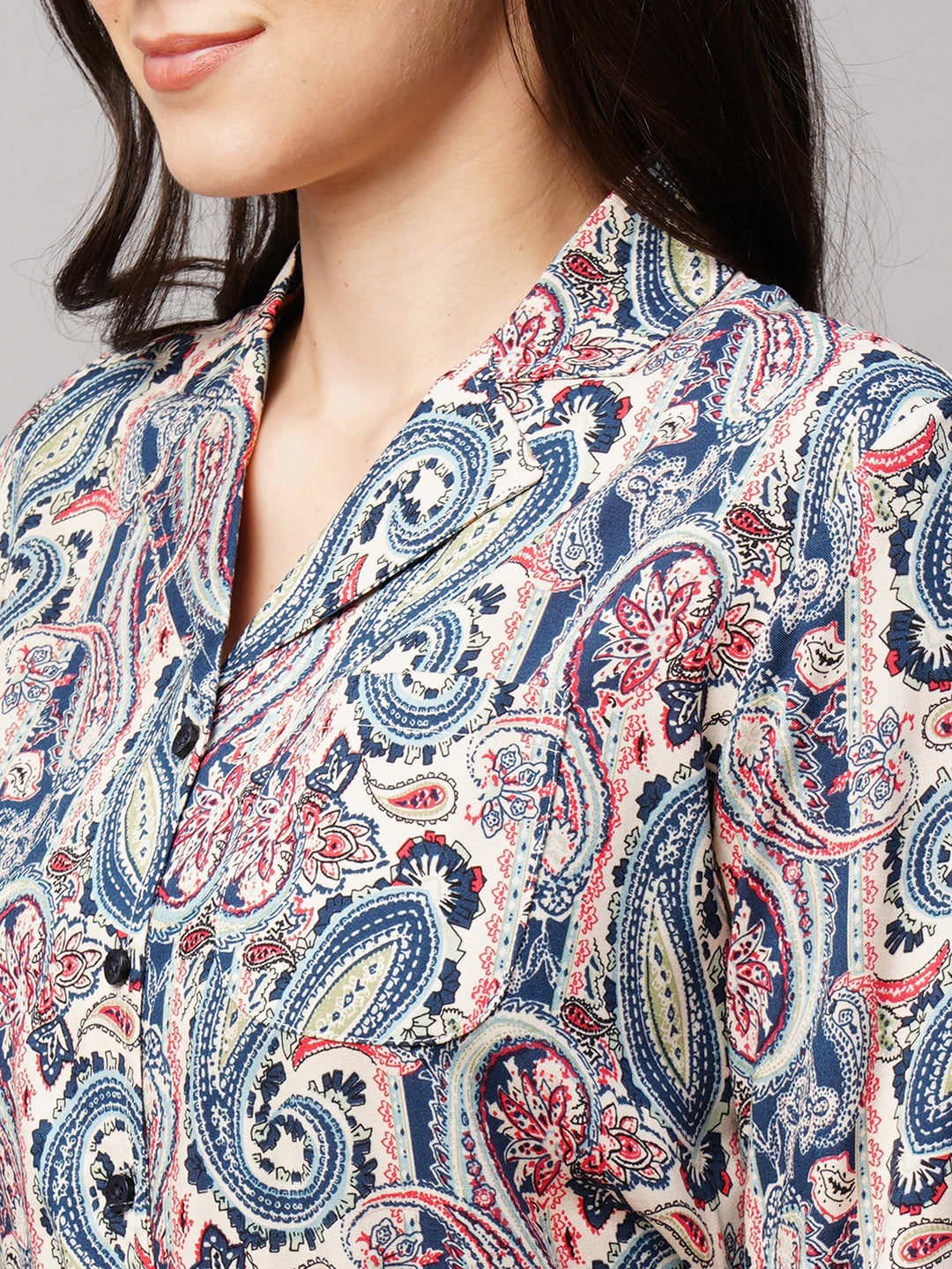 Women 2 Pieces Ethnic Motifs Printed Night suit