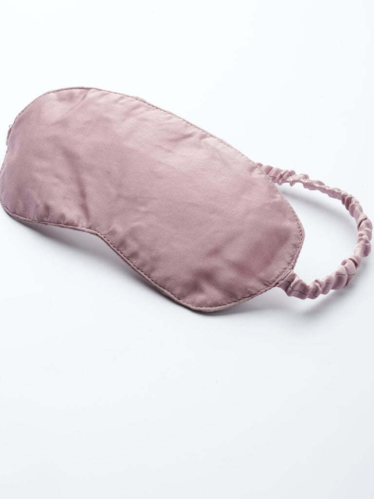 Pink Satin Night Suit With Eye mask