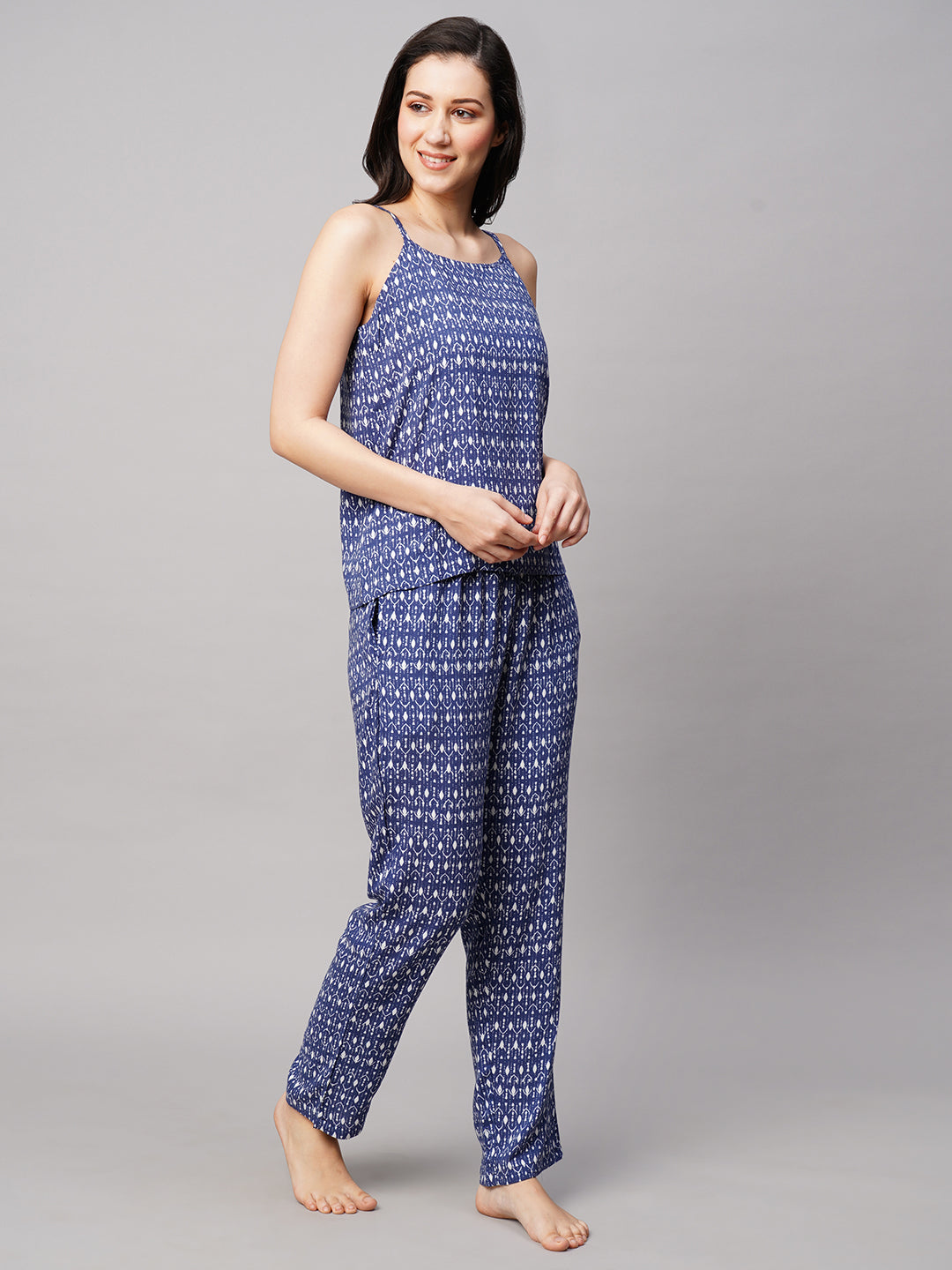 Women 2 Pieces Printed Night suit