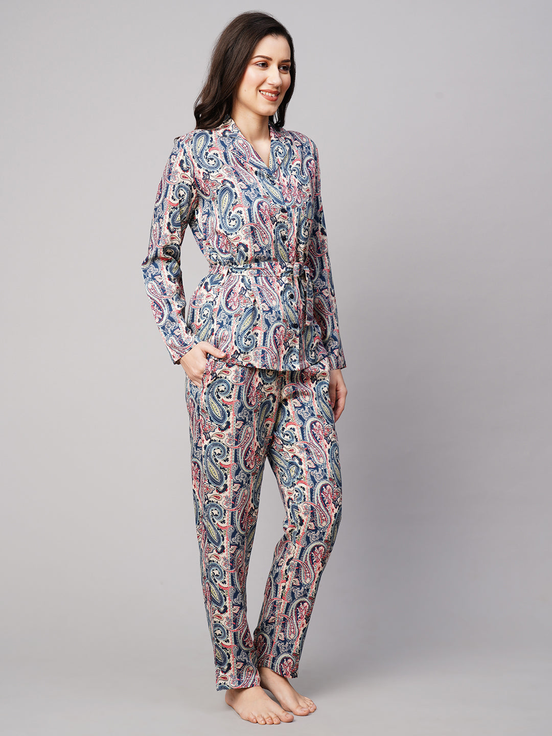 Women 2 Pieces Ethnic Motifs Printed Night suit