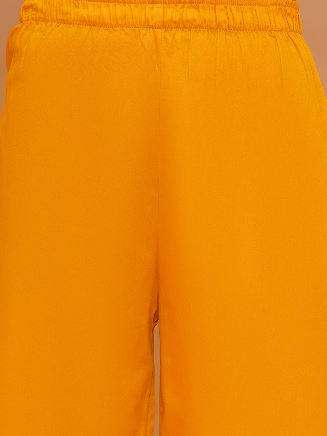 Girls Yellow Floral Organza Kurta And Palazzo Set With Dupatta