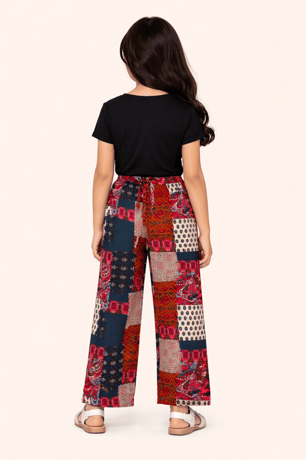 Elasticated Parallel Pant with Tee - Black