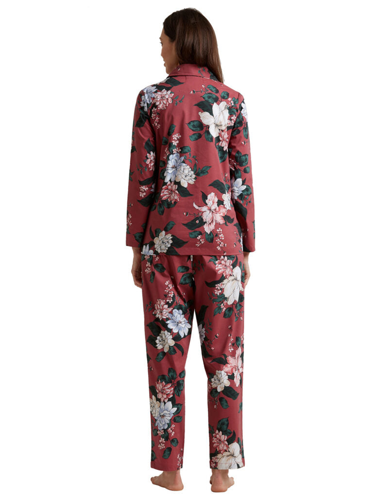 Women Maroon &amp; Green Printed Night suit