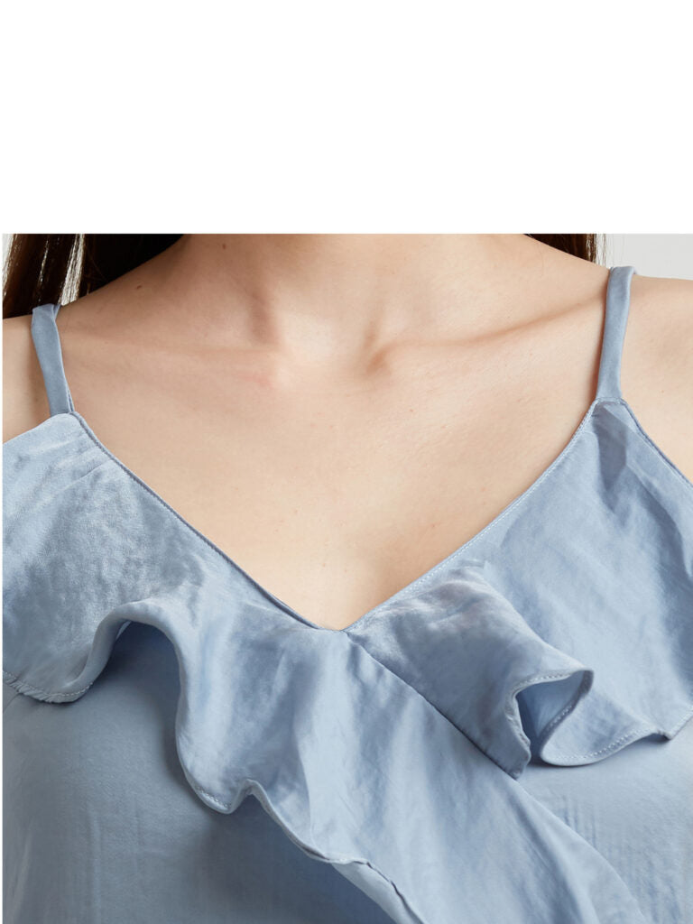 Women Blue Solid Night suit