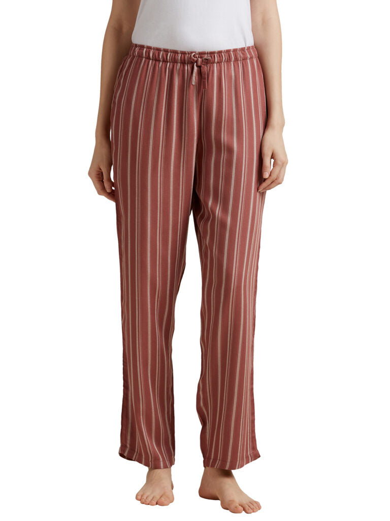 Women Red Striped Lounge Pants