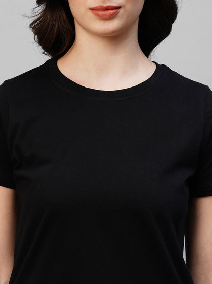 Black Printed Pure Cotton Night suit