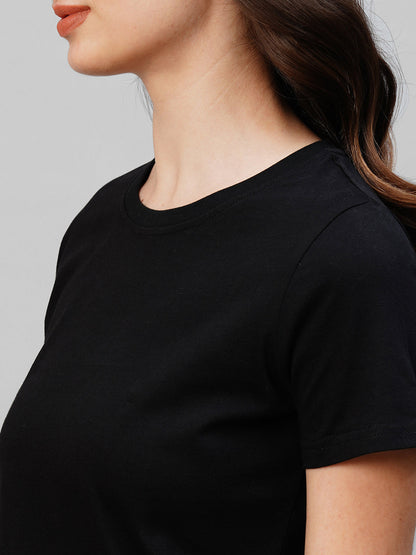 Black Printed Pure Cotton Night suit