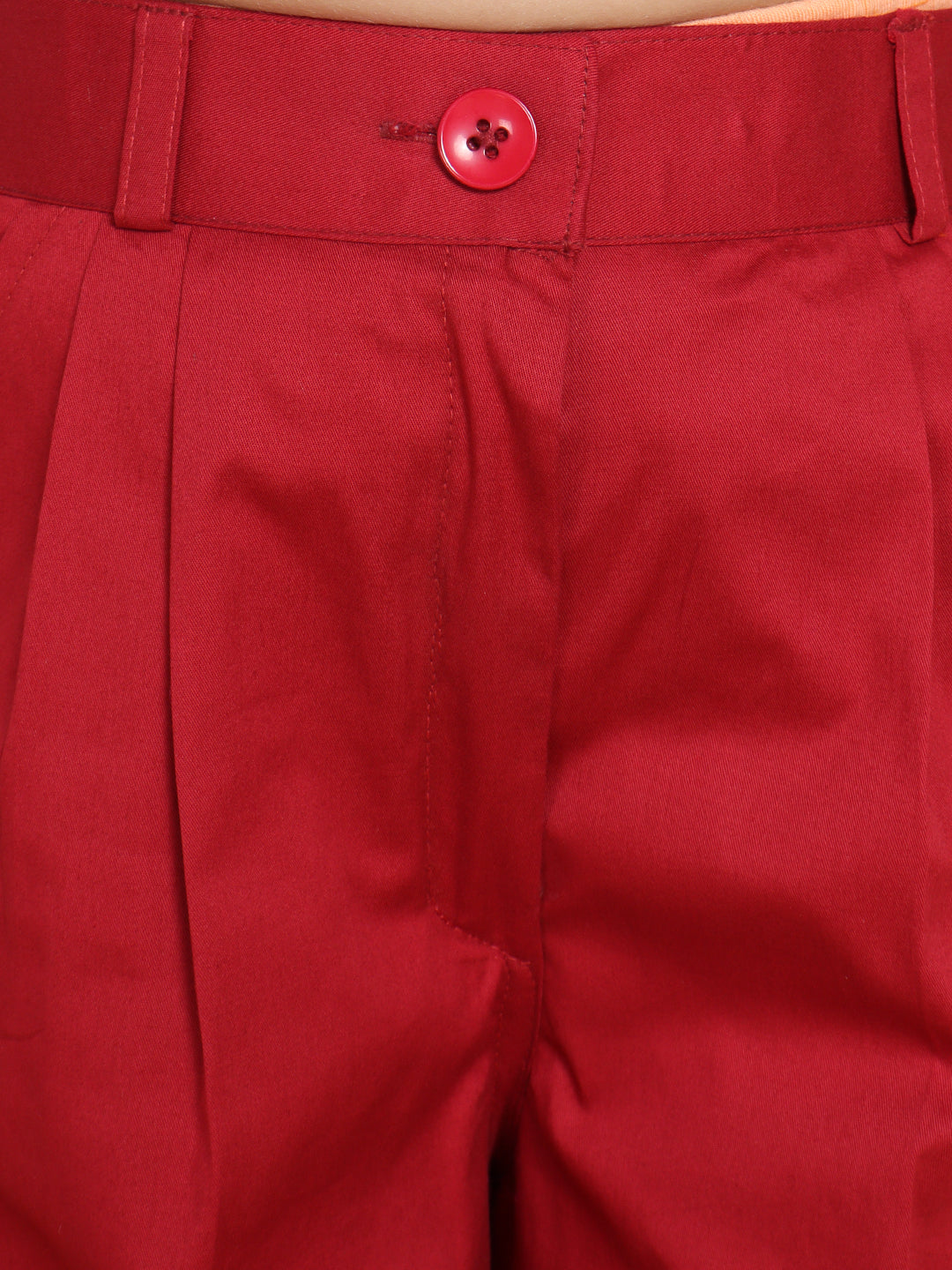 Girls Maroon Set of 2 Printed Cotton Clothing set