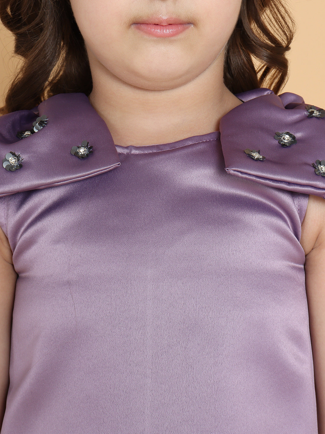 Piccolo - Lilac Dress with Embellished Bow