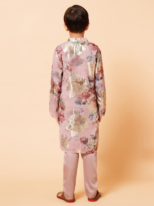 Piccolo Boys Mauve candy kurta pyjama set