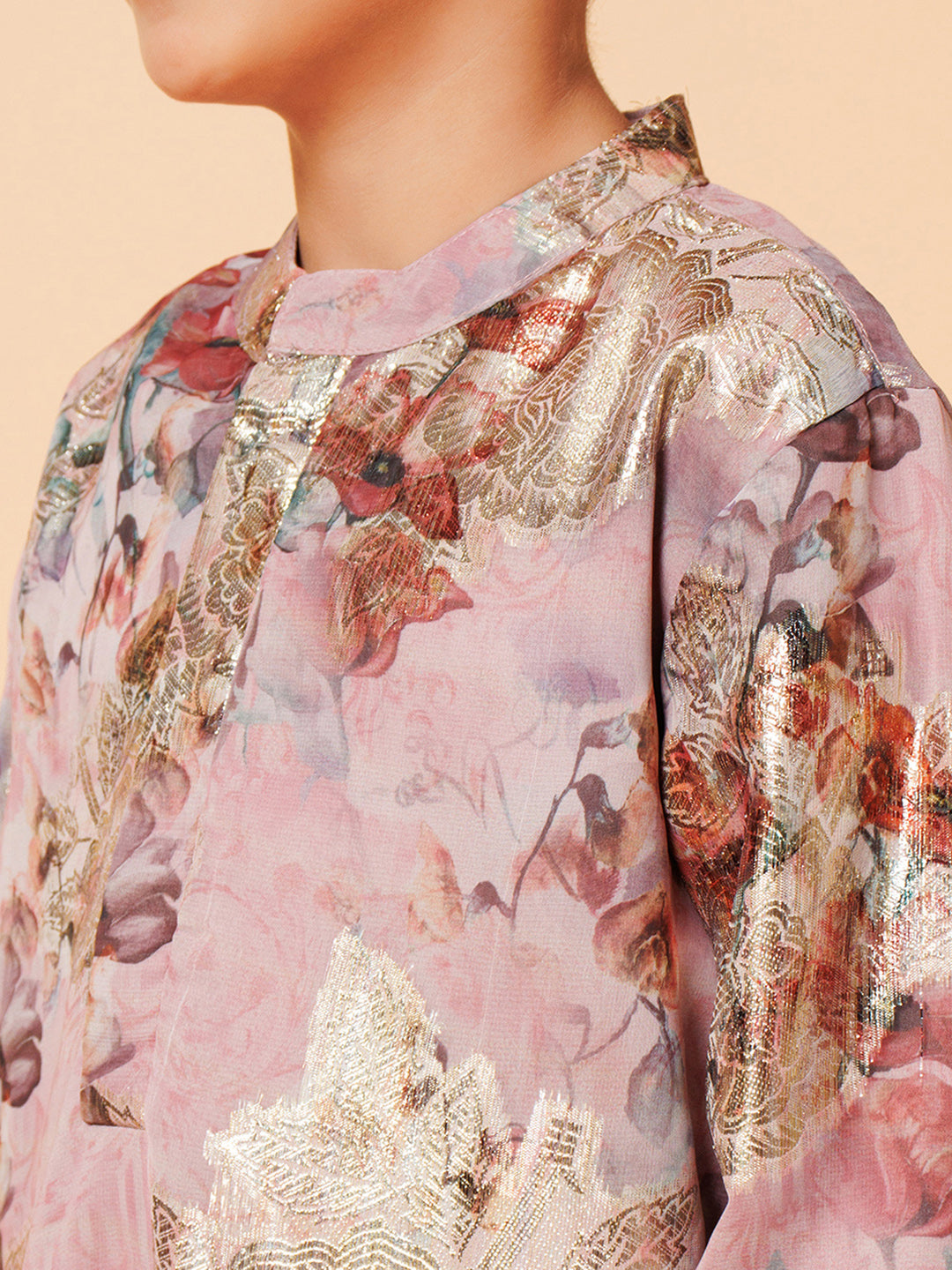 Piccolo Boys Mauve candy kurta pyjama set