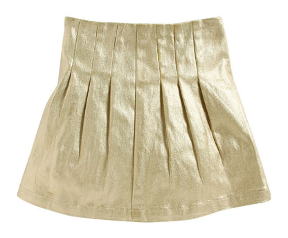 White Full Sleeve Top with Plated Skirt