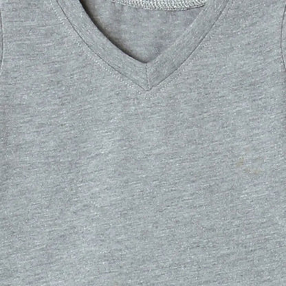 V Neck Top With Skirt - Blue