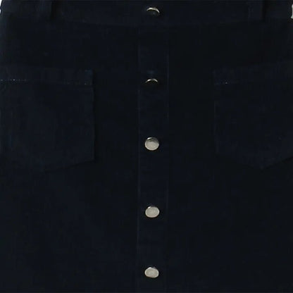 V Neck Top With Skirt - Blue