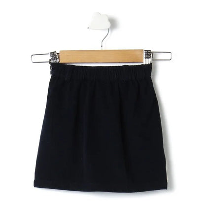 V Neck Top With Skirt - Blue