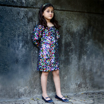 Sequin With Cotton Lining Multi Party Dress