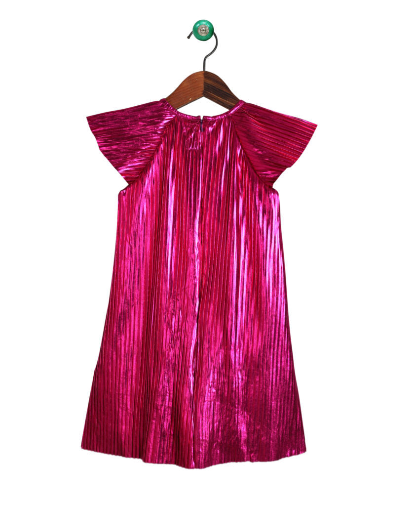 Hot Pink Foil A Line Dress