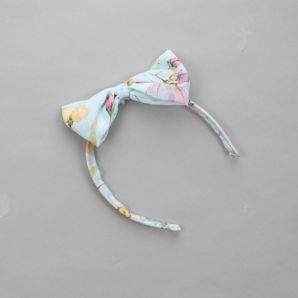 Green Floral Dress with Hairband